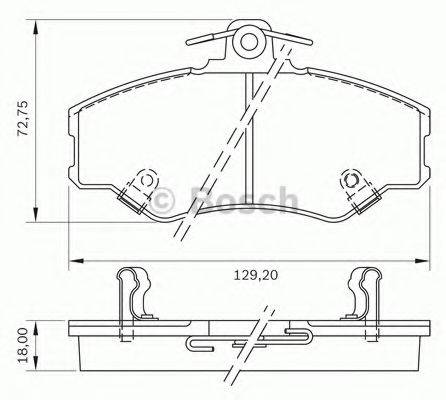 BOSCH 0986BB0167 Комплект гальмівних колодок, дискове гальмо