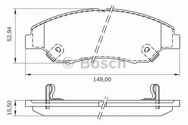 BOSCH 0986BB0173 Комплект гальмівних колодок, дискове гальмо