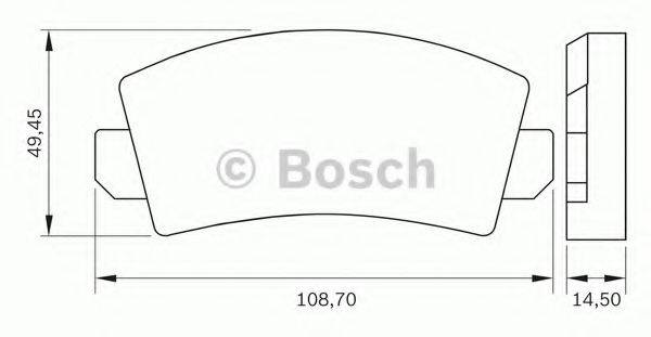 BOSCH 0986BB0253 Комплект гальмівних колодок, дискове гальмо