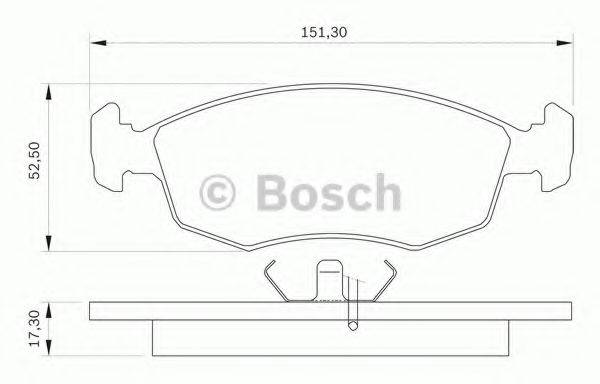 BOSCH 0986BB0272 Комплект гальмівних колодок, дискове гальмо