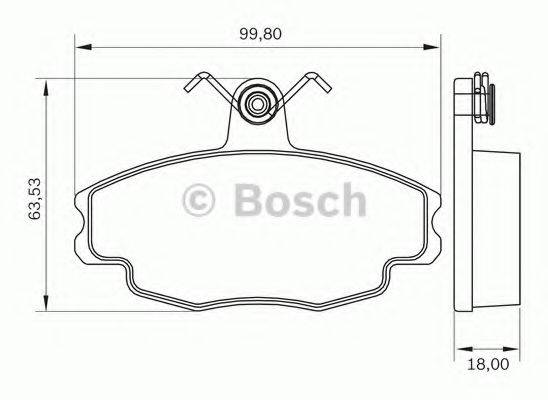 BOSCH 0986BB0484 Комплект гальмівних колодок, дискове гальмо