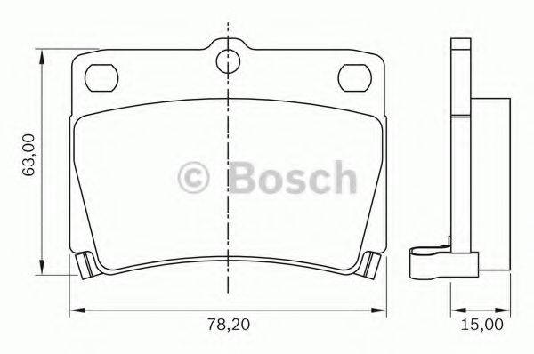 BOSCH 0986BB0583 Комплект гальмівних колодок, дискове гальмо