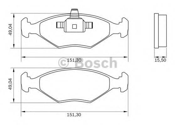 BOSCH 0986BB0794 Комплект гальмівних колодок, дискове гальмо