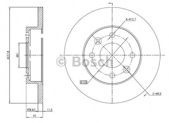 BOSCH 0986BB4294 гальмівний диск