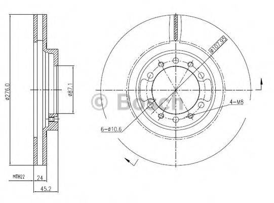 BOSCH 0986BB4319 гальмівний диск