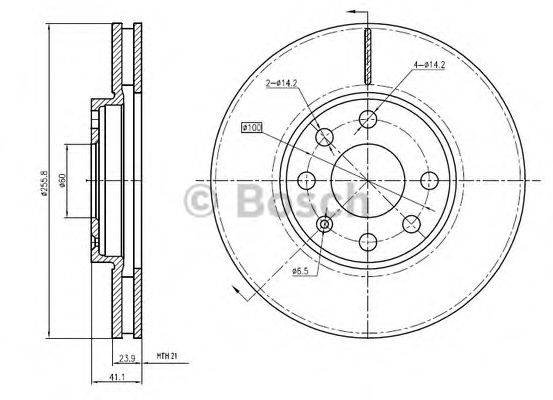 BOSCH 0986BB4357 гальмівний диск