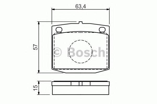 BOSCH 0986494542 Комплект гальмівних колодок, дискове гальмо