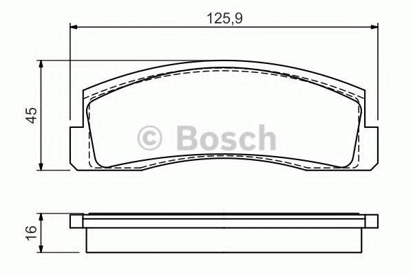 BOSCH 0986494543 Комплект гальмівних колодок, дискове гальмо