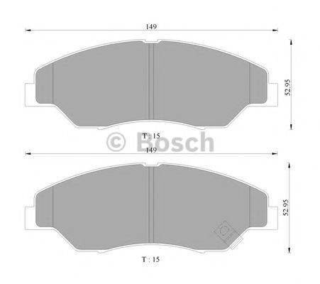 BOSCH 0986505000 Комплект гальмівних колодок, дискове гальмо