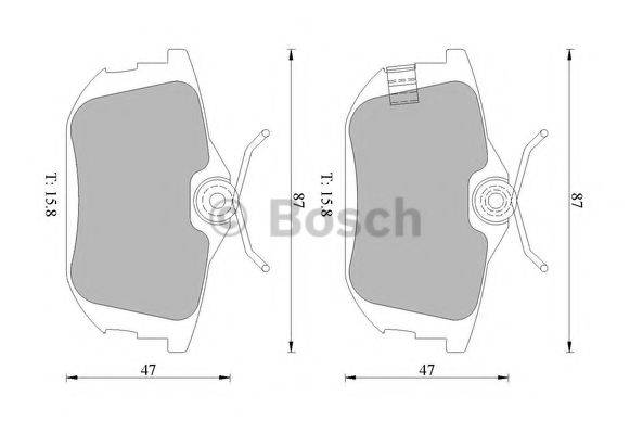 BOSCH 0986505003 Комплект гальмівних колодок, дискове гальмо