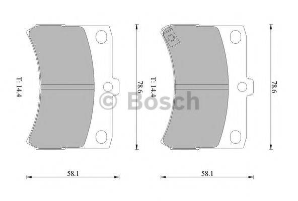 BOSCH 0986505004 Комплект гальмівних колодок, дискове гальмо