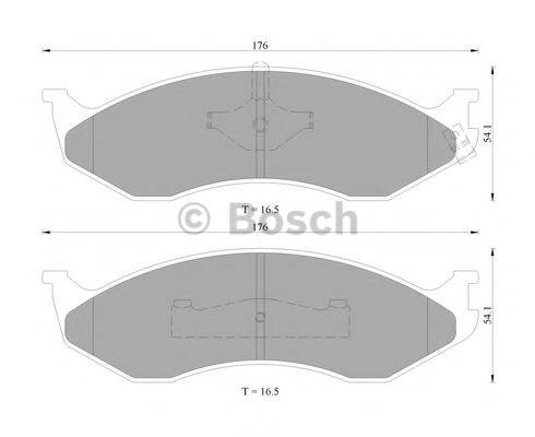 BOSCH 0986505081 Комплект гальмівних колодок, дискове гальмо