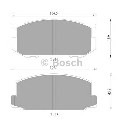 BOSCH 0986505321 Комплект гальмівних колодок, дискове гальмо