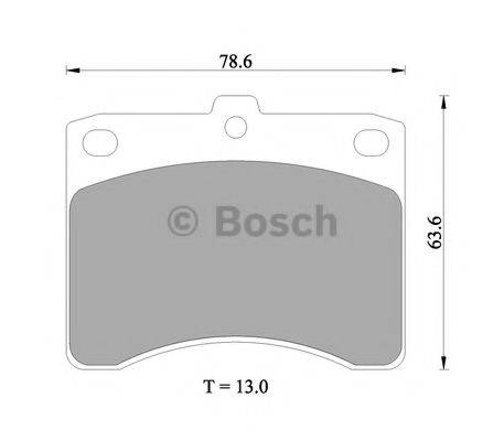 BOSCH 0986505358 Комплект гальмівних колодок, дискове гальмо