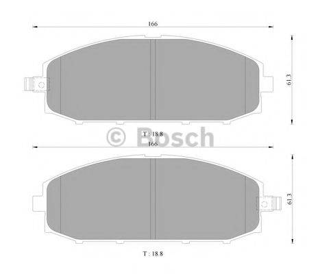 BOSCH 0986505678 Комплект гальмівних колодок, дискове гальмо