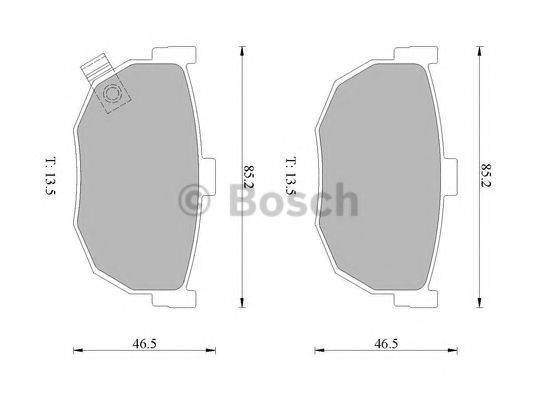 BOSCH 0986505724 Комплект гальмівних колодок, дискове гальмо