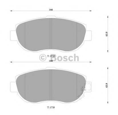 BOSCH 0986505730 Комплект гальмівних колодок, дискове гальмо