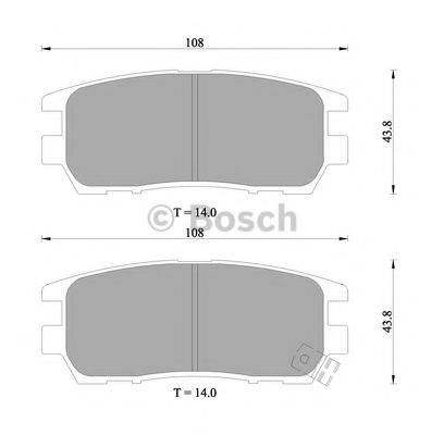 BOSCH 0986505913 Комплект гальмівних колодок, дискове гальмо