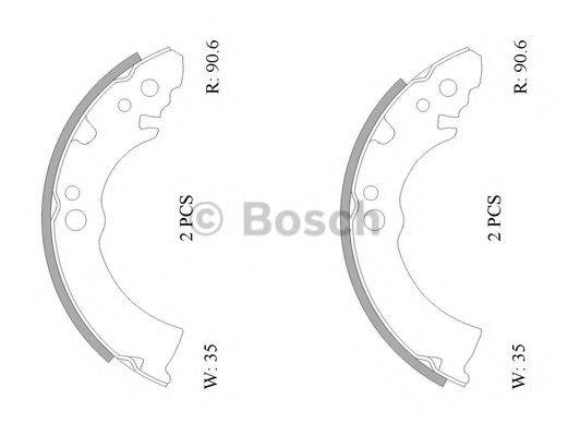 BOSCH 0986AB0034 Комплект гальмівних колодок