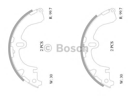 BOSCH 0986AB0107 Комплект гальмівних колодок