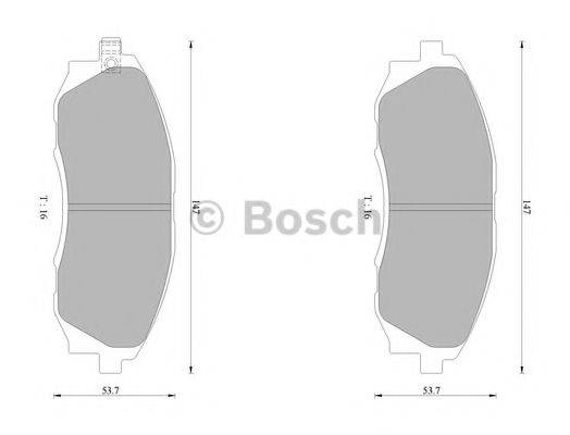 BOSCH 0986AB0215 Комплект гальмівних колодок, дискове гальмо