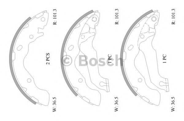 BOSCH 0986AB0887 Комплект гальмівних колодок