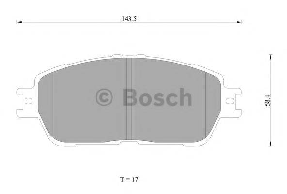 BOSCH 0986AB1402 Комплект гальмівних колодок, дискове гальмо