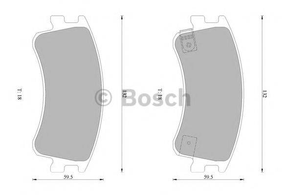 BOSCH 0986AB1437 Комплект гальмівних колодок, дискове гальмо