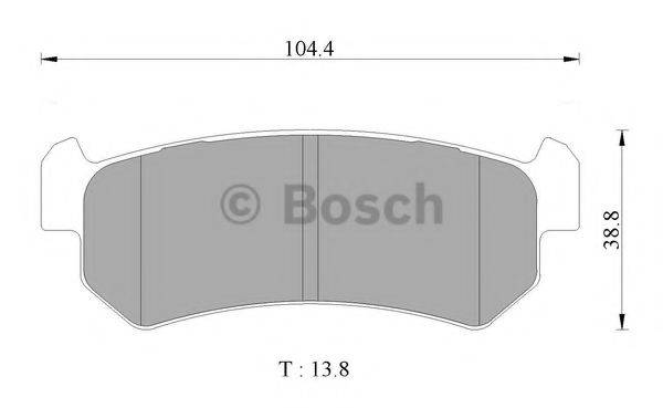 BOSCH 0986AB1442 Комплект гальмівних колодок, дискове гальмо