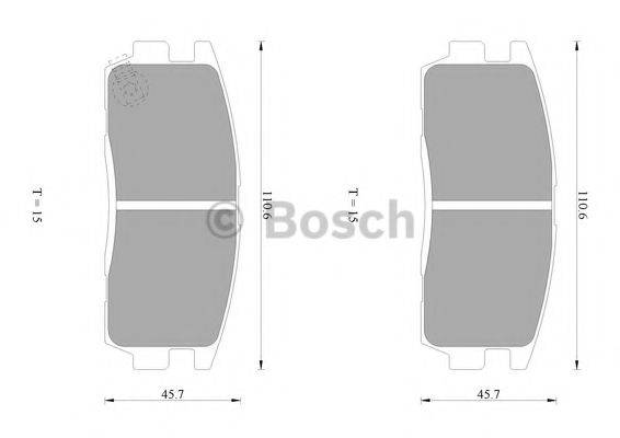 BOSCH 0986AB1470 Комплект гальмівних колодок, дискове гальмо