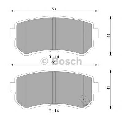 BOSCH 0986AB1497 Комплект гальмівних колодок, дискове гальмо