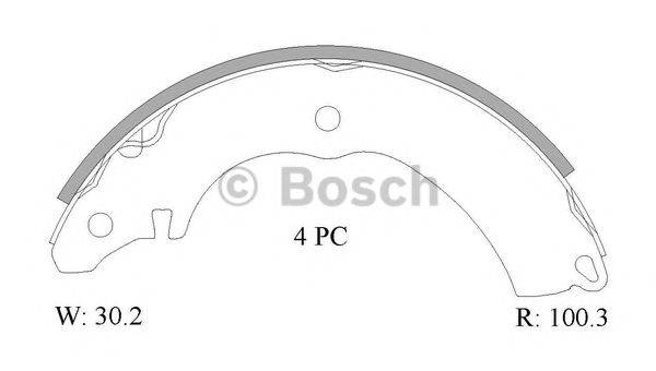 BOSCH 0986AB1554 Комплект гальмівних колодок