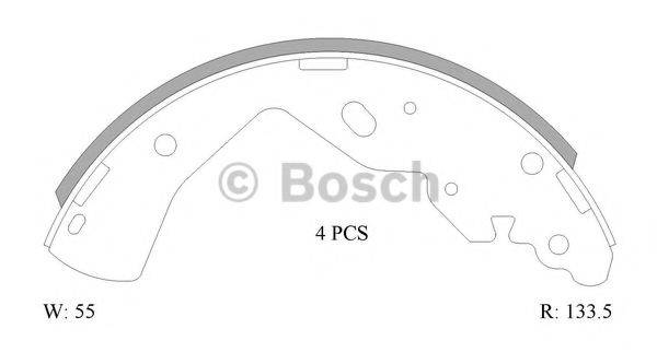 BOSCH 0986AB1559 Комплект гальмівних колодок