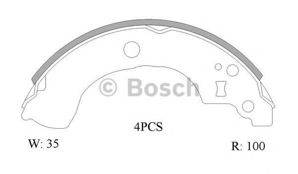 BOSCH 0986AB1568 Комплект гальмівних колодок