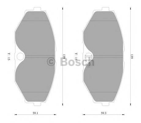 BOSCH 0986AB2345 Комплект гальмівних колодок, дискове гальмо