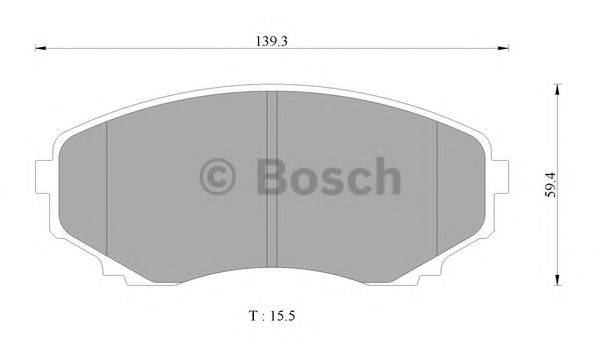 BOSCH 0986AB2358 Комплект гальмівних колодок, дискове гальмо