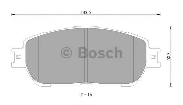 BOSCH 0986AB2388 Комплект гальмівних колодок, дискове гальмо