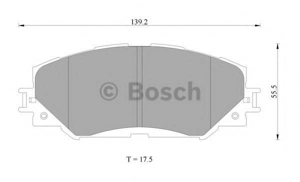 BOSCH 0986AB2396 Комплект гальмівних колодок, дискове гальмо