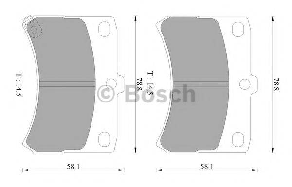 BOSCH 0986AB2426 Комплект гальмівних колодок, дискове гальмо