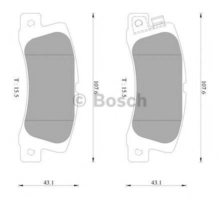 BOSCH 0986AB2429 Комплект гальмівних колодок, дискове гальмо