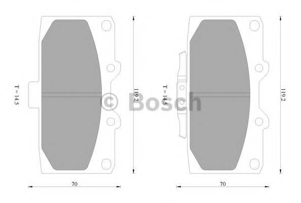 BOSCH 0986AB2657 Комплект гальмівних колодок, дискове гальмо