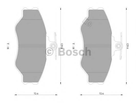 BOSCH 0986AB3026 Комплект гальмівних колодок, дискове гальмо