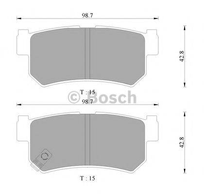 BOSCH 0986AB3073 Комплект гальмівних колодок, дискове гальмо