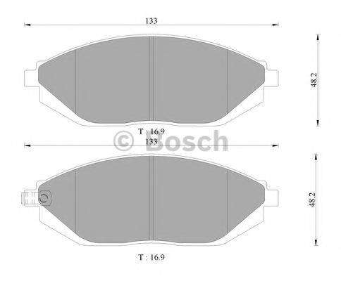 BOSCH 0986AB3115 Комплект гальмівних колодок, дискове гальмо