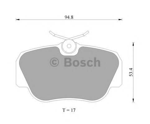 BOSCH 0986AB4440 Комплект гальмівних колодок, дискове гальмо