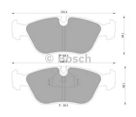 BOSCH 0986AB4441 Комплект гальмівних колодок, дискове гальмо