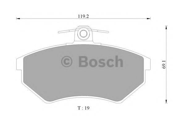 BOSCH 0986AB4445 Комплект гальмівних колодок, дискове гальмо