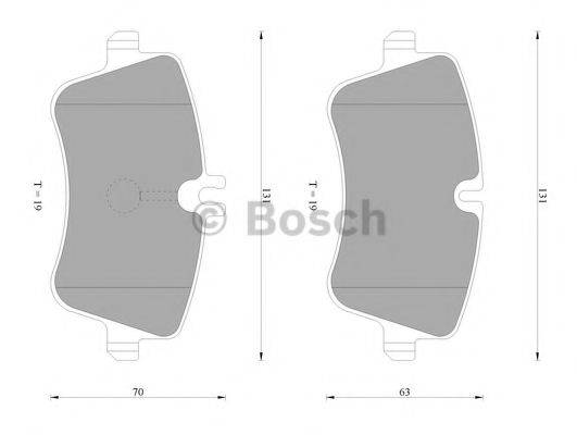 BOSCH 0986AB4977 Комплект гальмівних колодок, дискове гальмо