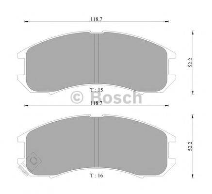 BOSCH 0986AB9024 Комплект гальмівних колодок, дискове гальмо