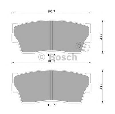 BOSCH 0986AB9136 Комплект гальмівних колодок, дискове гальмо